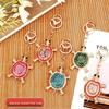 Colorful Rhinestone Sea Turtle Keychain - Creative Animal Pendant