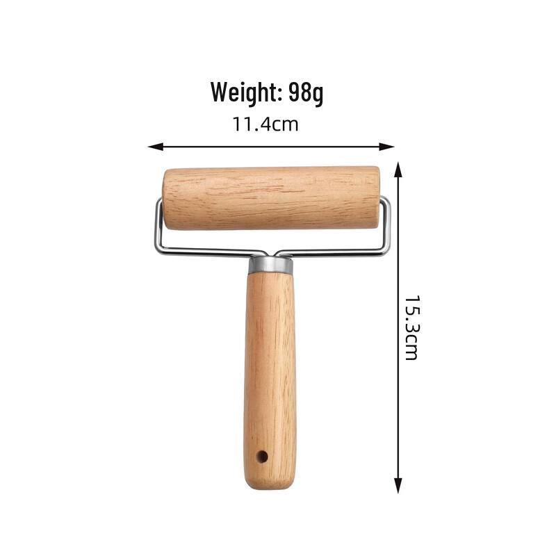 MDNG Wooden Single-Wheel Baking Roller