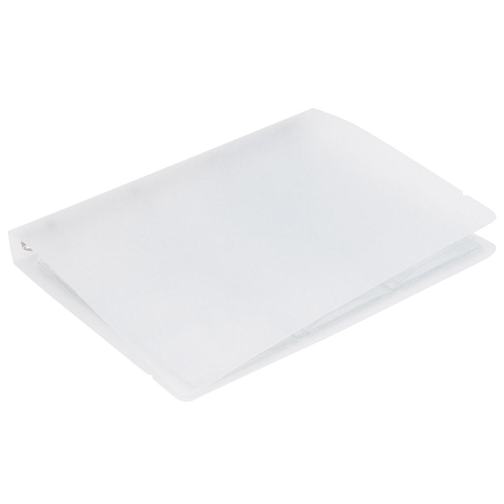 Transparent Binder Photo Organizer Badge Storage Book Perforated Ring Collection Folder 6 Pages(Shell 9 Hole Inner Page