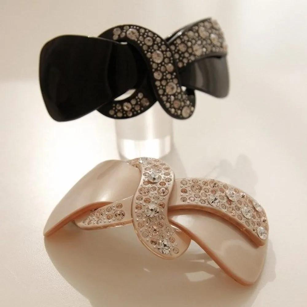 bydaisy Ribbon Cubic Big One-Hair Automatic Hairpin Bh0851 black