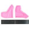 4pcs High Heel Chocolate Molds Silicone High Heel Silicone Molds Pink 8.2*7.2cm Silicone Molds Shoe Molds Keychain