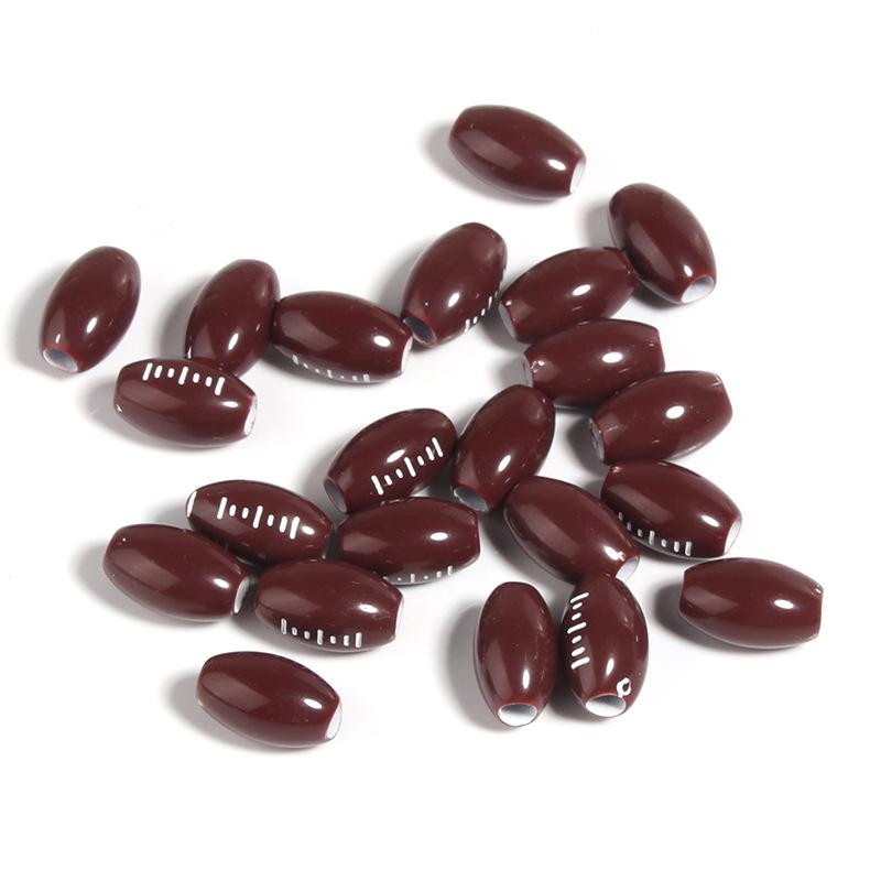 50 Pcs/bag Rugby, Basketball, Volleyball Acrylic Beads for Early Education & Handmade Crafts