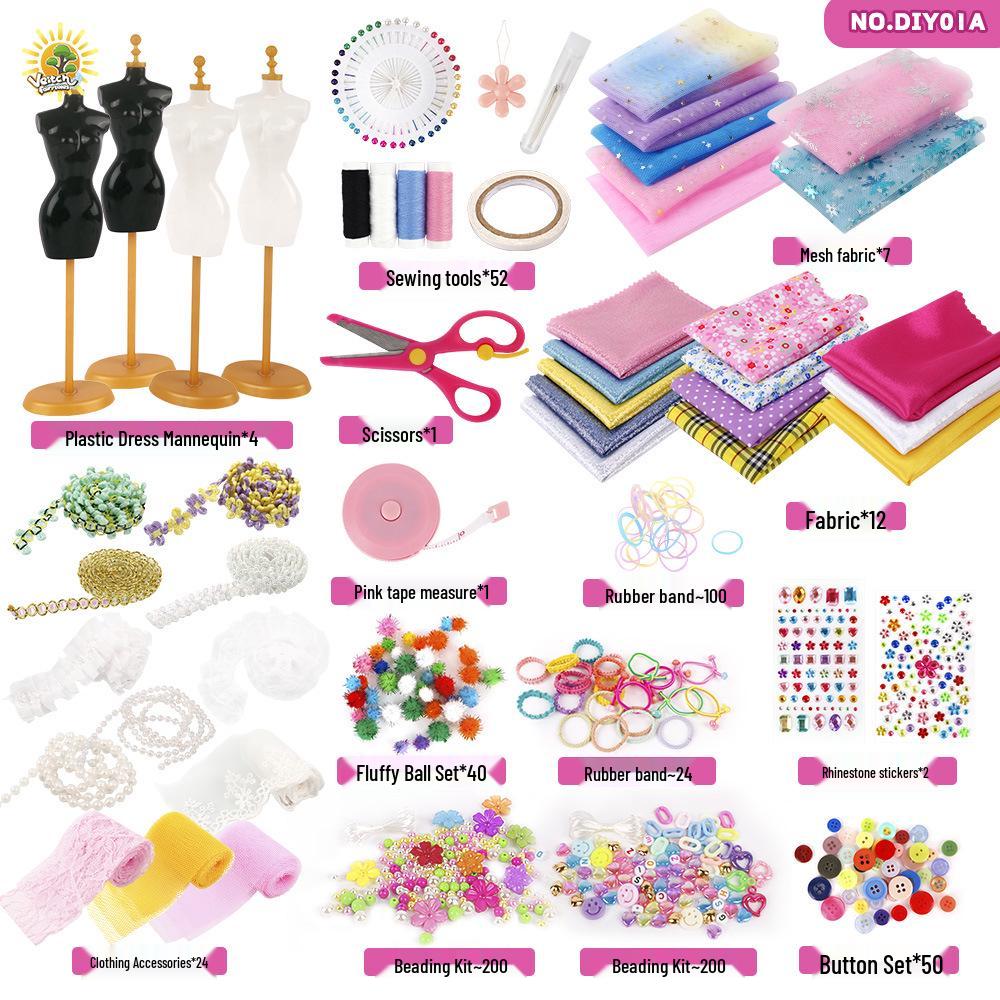 DIY Sewing Set for Creative Girls Ages 6-12: Design and Make Children's Clothing