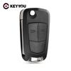 KEYYOU 10X 2 Buttons Flip Remote Folding Car Key Cover Fob Case Shell Styling Case For Vauxhall Opel Corsa Astra Vectra Signum