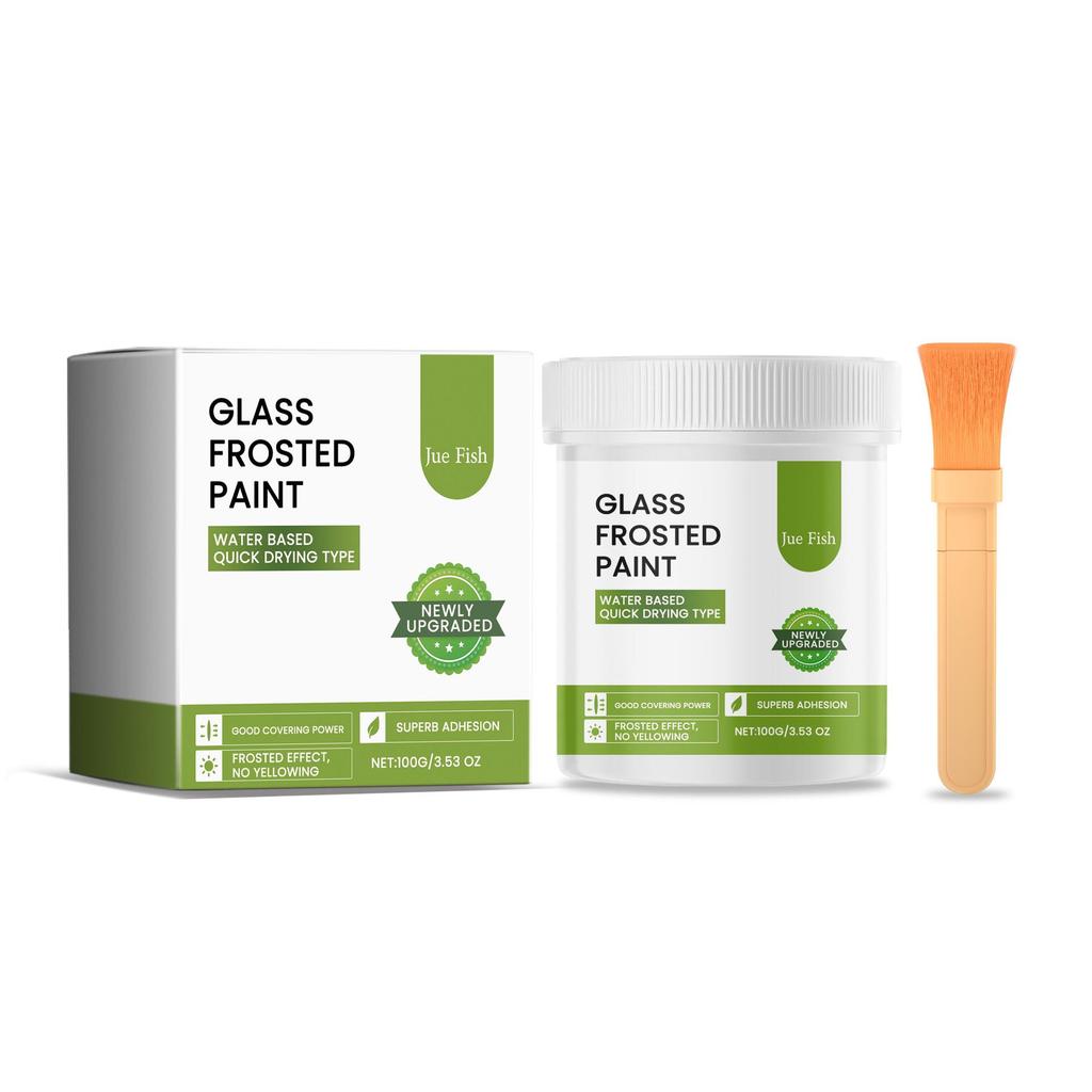 JUE FISH Matte Frosted Glass Paint – Privacy & Light Blocking for Office & Bathroom
