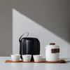 Travel Tea Set Ceramics Business Gift One Pot and Three Cups Outdoors Drinkware Cup Tools Teacup Portable China Sets Full Dining