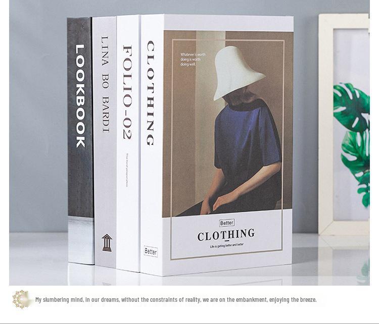 Minimalist Faux Book Decor for Living Room Display