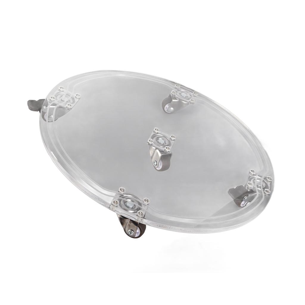 Round Acrylic Tray Multipurpose Sturdy Stable Transparent Flower Pot Bottom Support for Home Office