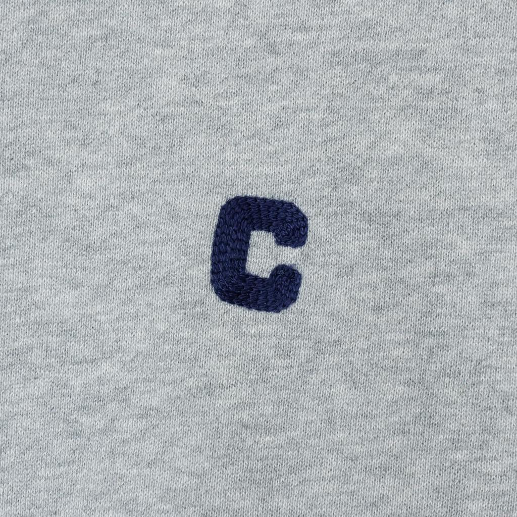 Champion Long Sleeve Crew Neck Oxford Gray Kids' Sweatshirt, 100% Cotton, One-Point Logo, (CKSA005Z)