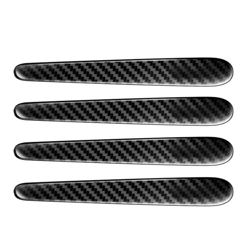 14PCS Carbon Fiber Car Door Bowl Handle Stickers Car Door Handle Bowl Scratch Protector Car  Anti-collision Protection Strip
