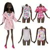 Ensemble de 6 pièces de vêtements pour poupée fille de 11,5 pouces, Maillots de bain, Peignoirs, Pantoufles, Accessoires de poupée à la mode, Jouets d'habillage mignons