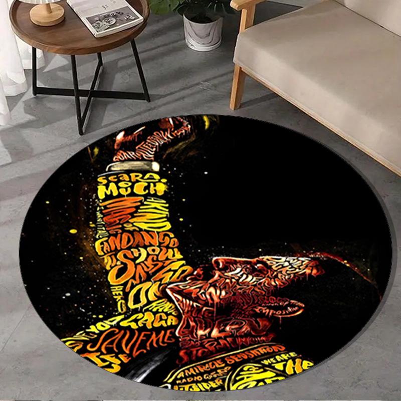 1PC Freddie Performance Round Rug, Non-slip Chair Mat, Home Decor, Circle Carpet Perfect for Office, Bedroom, Living Room,Christmas Gift
