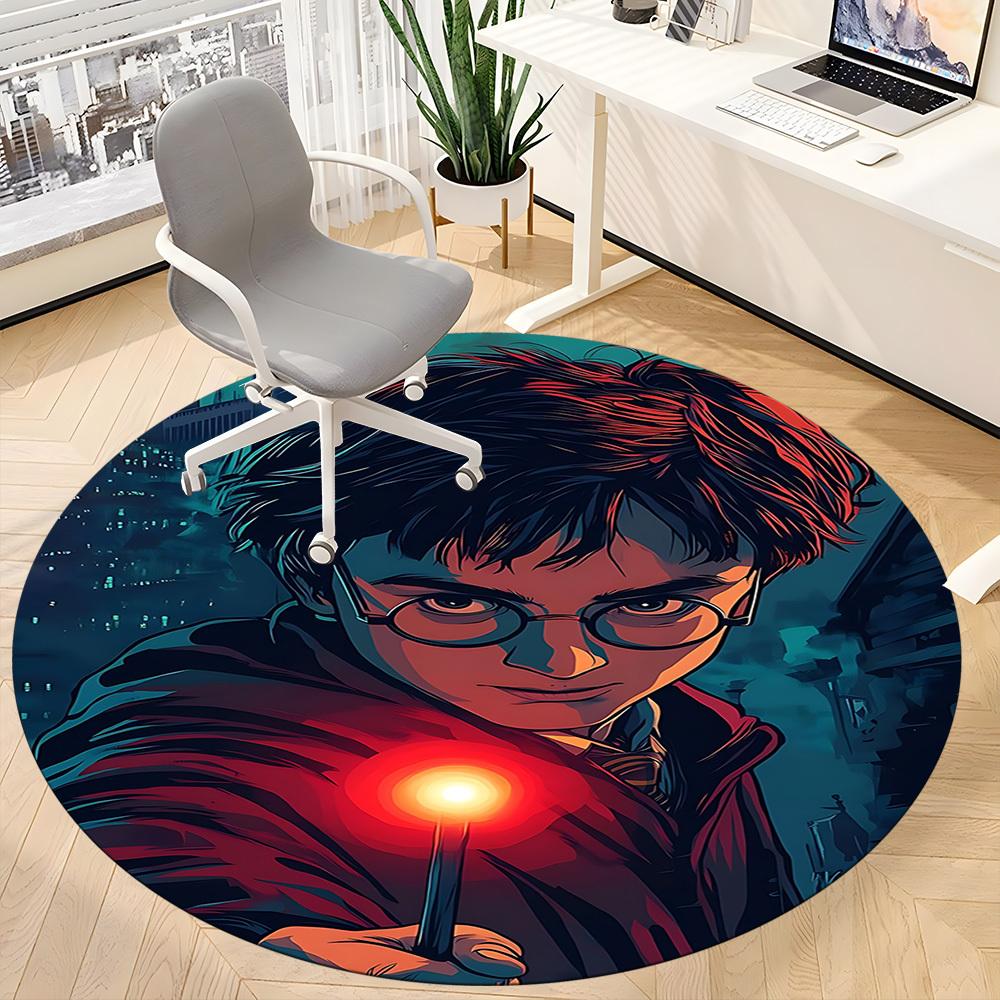 1pc Harry Potter Office Round Area Rug, Under Office Chairs Bedroom Living Room Home Decor  A1022231