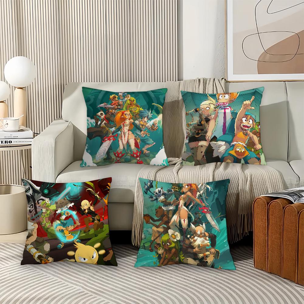 Cartoon W-Wakfu Kissenbezug Bürokissen Geeignet für Sofa Auto Schlafzimmer Dekorative Kissenhülle