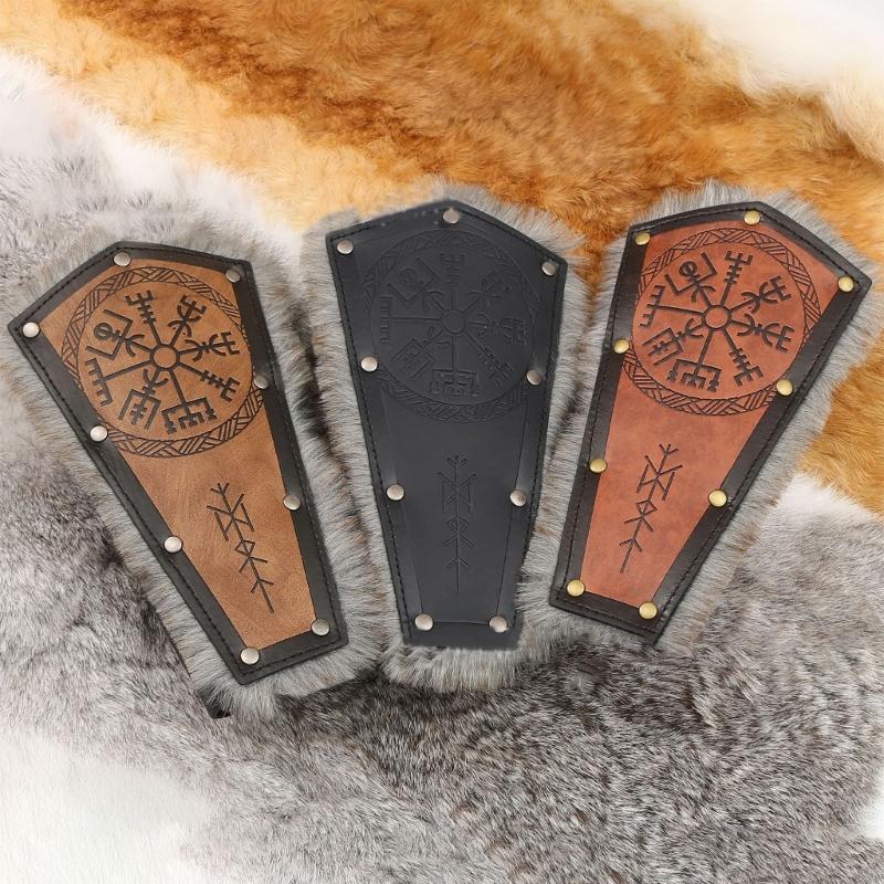 Knight Gauntlet Medieval Arm Cuff Renaissance Costume Arm Guard PU Armor Bracers Arm Gauntlet Steampunk Arm Sleeves