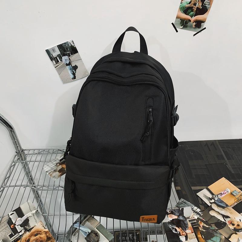 

Large capacity casual backpack new simple and versatile junior high school student schoolbag travel backpack чёрный