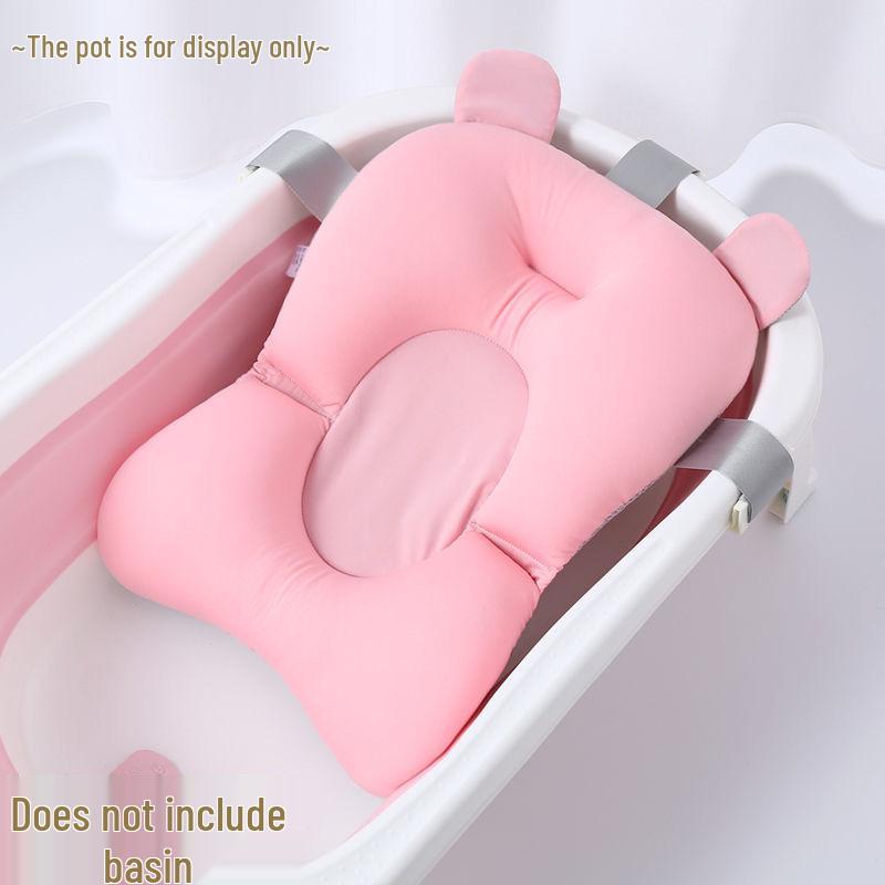 Schwimmende Neugeborenen-Badestütze: Universelle Mesh-Matte & Schwamm zum Sitzen und Liegen