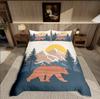Homewish Set Copripiumino Animale Cervo Set Biancheria da Letto Caccia Fauna Selvatica del Bosco Per Adolescenti Decorazione Safari nella Giungla