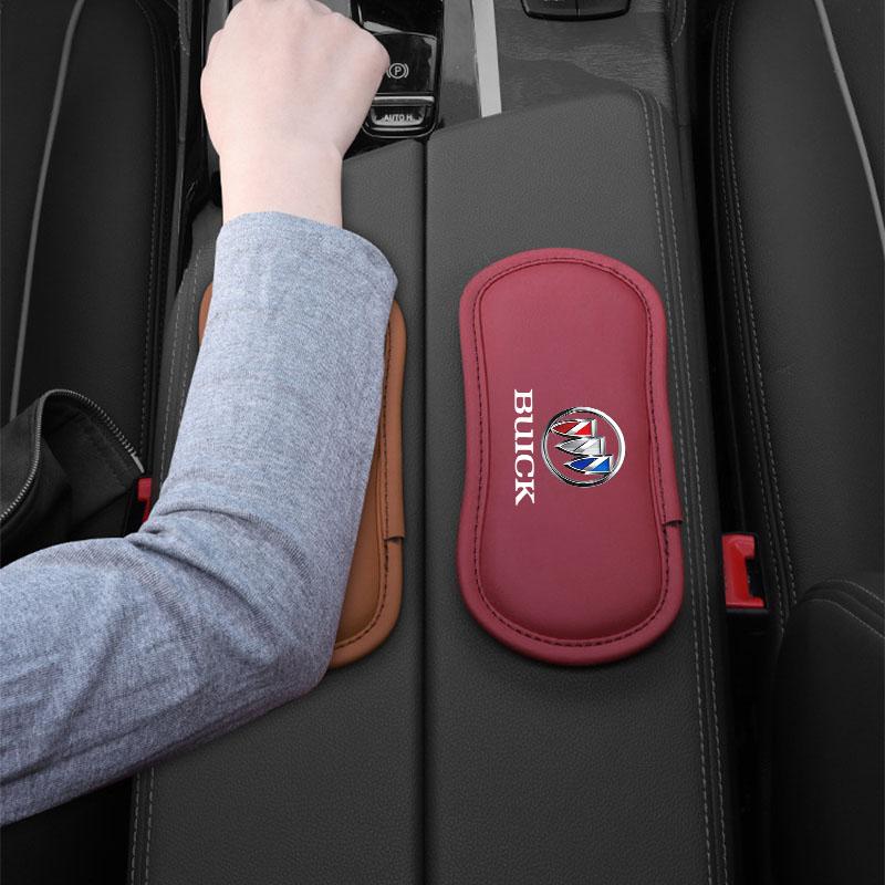 1Pcs Leather Car Pillow Car Knee Pad Elastic Memory Foam Leg Pad For Buick Envision GS GL6 GL8 Avenir Riviera Lesabre Velite Verano