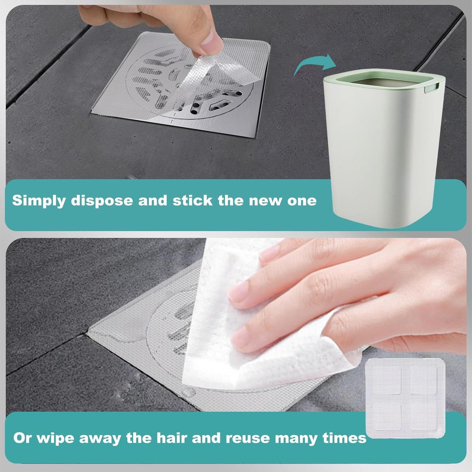 

Одноразовая наклейка, Предотвращение засоров волос для раковин в ванной/кухне One Size