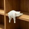 3D Printed Cat Model, Lying Cat Figurine Desk Edge Hanging, Resin Matte Texture Desktop Ornament, Creative Gift for Cat Lovers