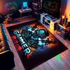 Gaming-Zimmer-Teppich Coolpunk-Spielzonen-Thema Teppich Rutschfest Weich Leicht zu reinigen Langlebig E-Sport-Trend Dekor Bereich Heimdekor Matte