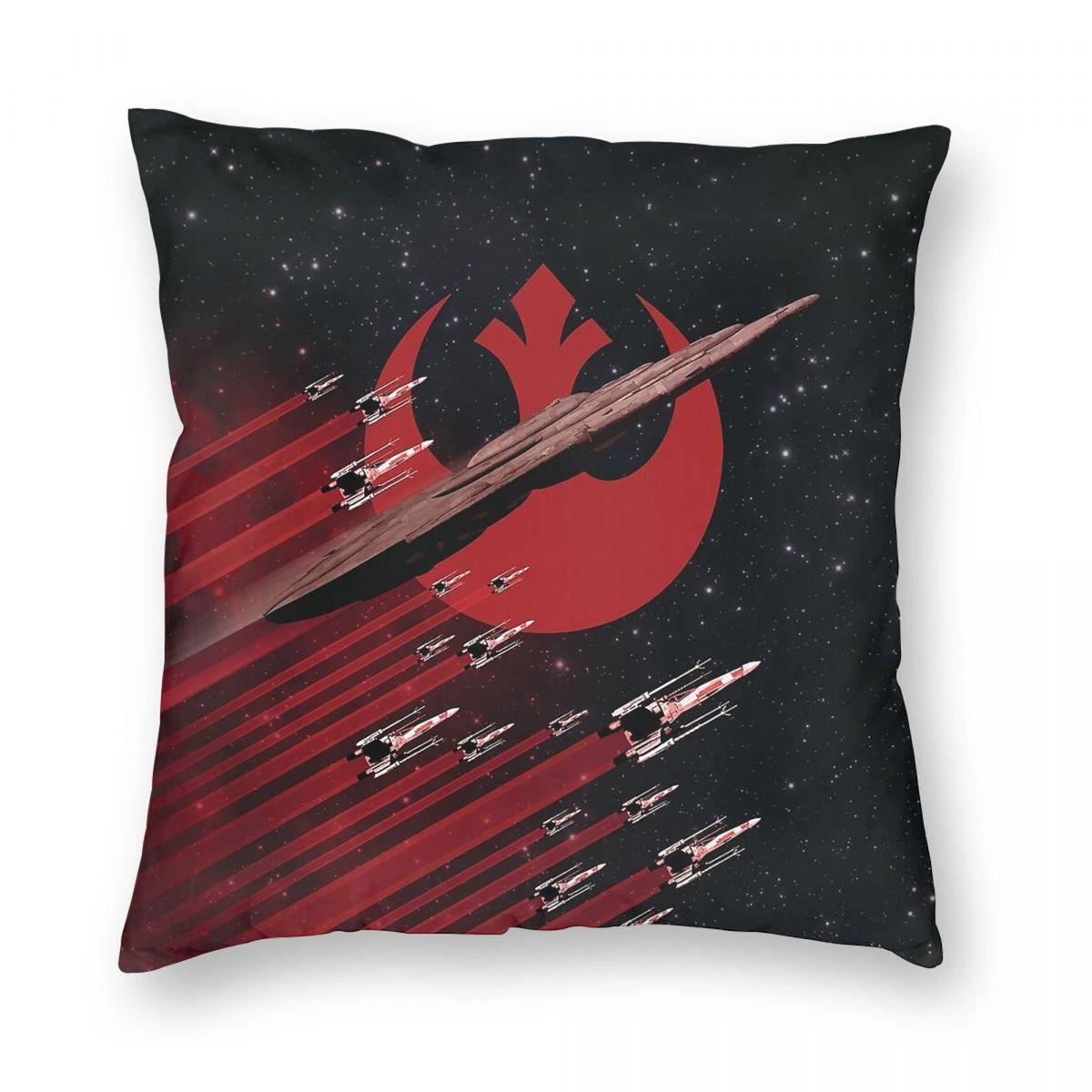 

MC80 Star Cruisers X-wing Fighter Square Pillowcase Polyester Linen Velvet Printed Zip Decorative Pillow Case Home Cushion Case 12x12Inch