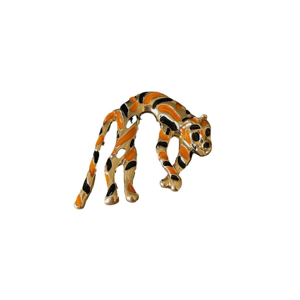 Vintage Barock Palast Stil Männer Und Frauen Fuchs Katze Emaille Musikinstrument Anzug Äußere Brosche