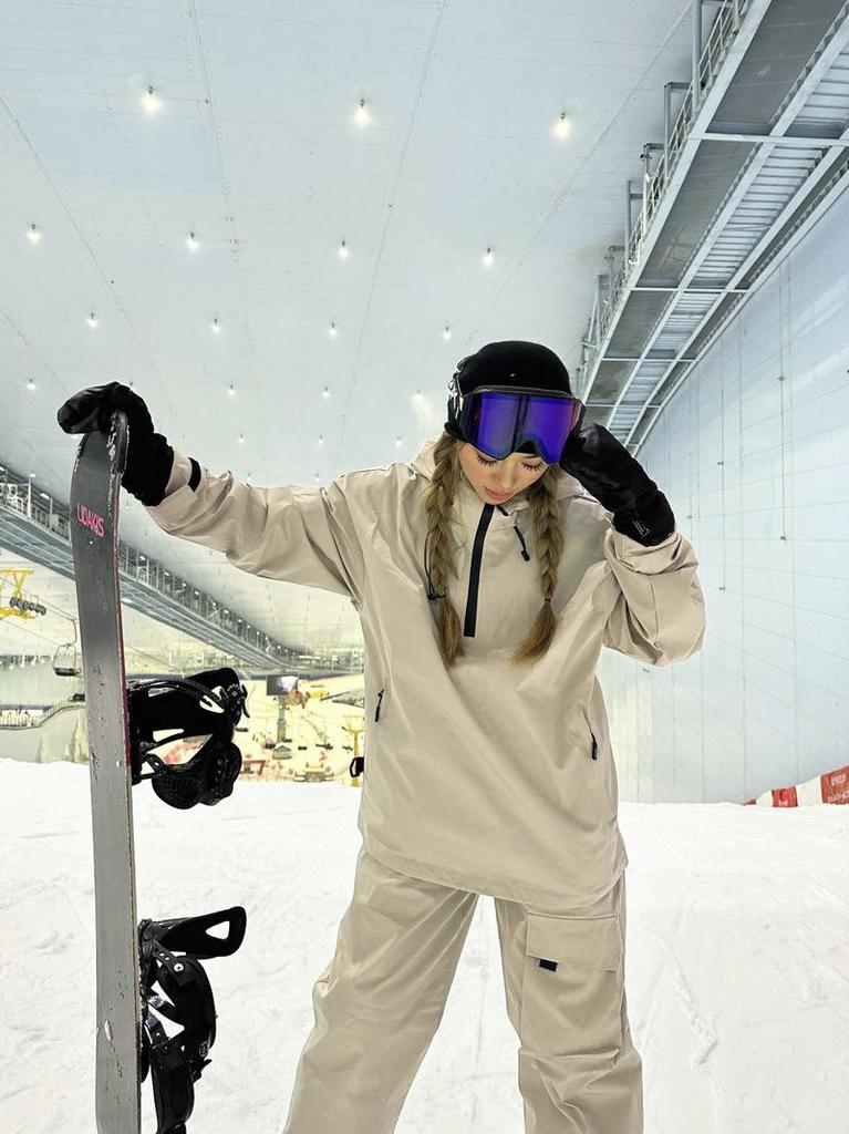 Waterproof Ski Suit Set: Men's & Women's Couple Style, Windproof, Warm, Plus Size.