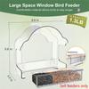 A20F-Window Bird Feeders For Outside, Clear Bird Window Feeder With 3 Strong Adhesive Sheets, Transparent Acrylic Bird House