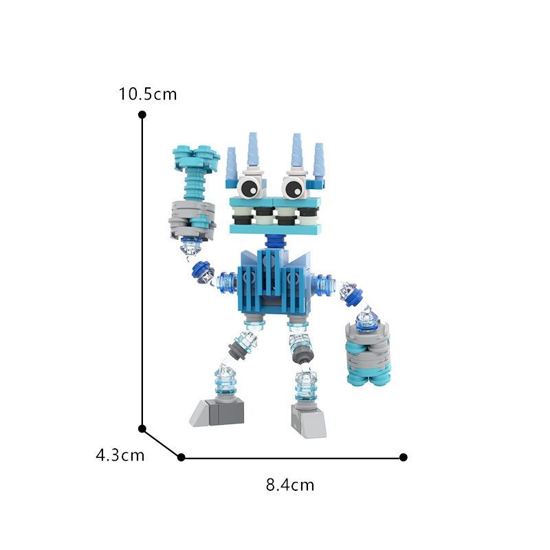 MOC My Singing Monster Baustein-Sets Musik Roboter Chor Spiel Steine Cartoon Monster Steine Montage Spielzeug Kinder Geburtstagsgeschenk