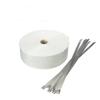5M Car Motorcycle Exhaust Wrap Pipe Header Heat Wrap Turbo Mainfold Heat Exhaust Thermal Wrap Tape Stainless Steel Ties