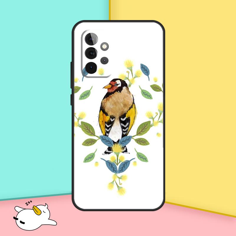 European Goldfinch Case For Samsung Galaxy A54 A34 A14 A53 A33 A13 A52 A32 A12 A51 A71 A52S A21S Soft Cover