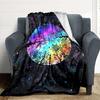 1pc Galaxy Trees Blanket, Lightweight Flannel Throw Blanket for Sofa, Bed, Travel, Camping, Living Room, Office, Couch039