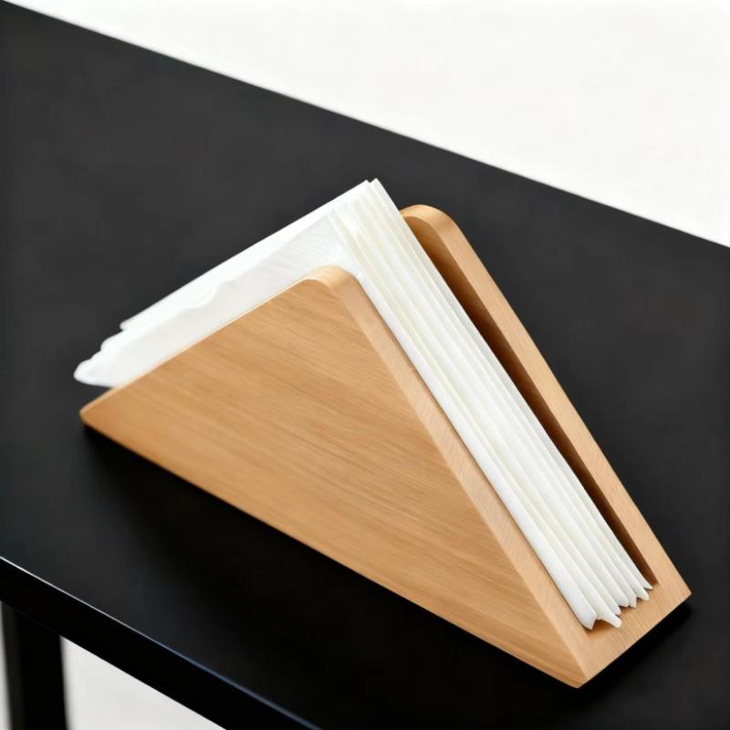 

Elegant Wooden Tissue Holder Decorative Space Saving Wood Tissue Dispenser Multi-functional Non-slip Bottom