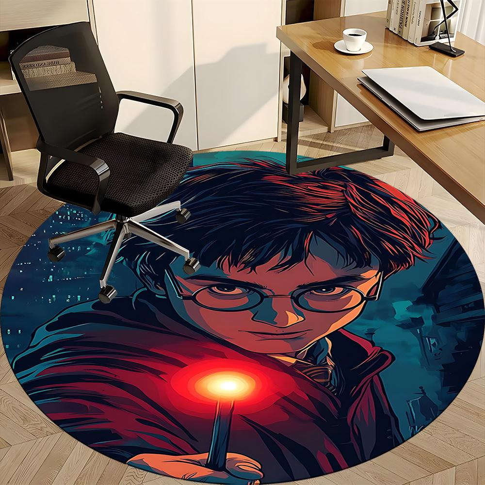 1pc Harry Potter Office Round Area Rug, Under Office Chairs Bedroom Living Room Home Decor  A1022231