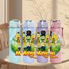 1 Stück Maya Biene Insekt Bunt Cartoon 750ml Farbe Kunststoff Sport Wasserflasche Auslaufsicher Klappdeckel mit Strohhalm Geeignet für Sport Büro Heimgebrauch