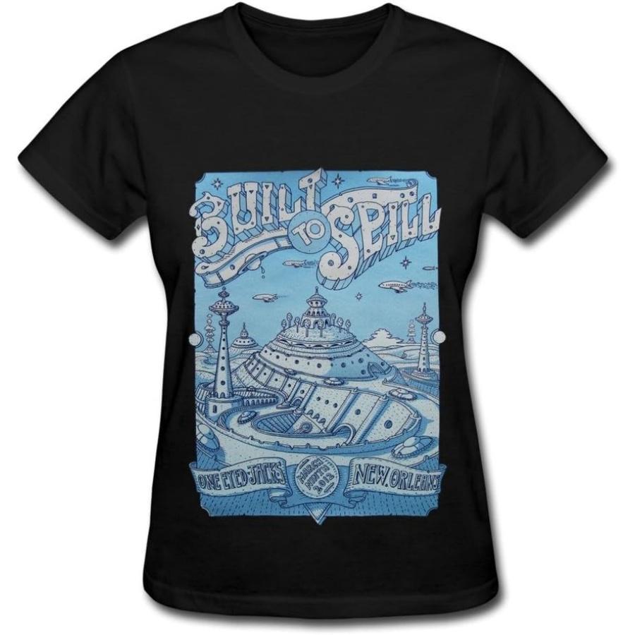 SHUNFA Women s Built To Spill T-shirt Black S