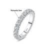 18K Gold-Plated 925 Sterling Silver Moissanite Band Ring for Women