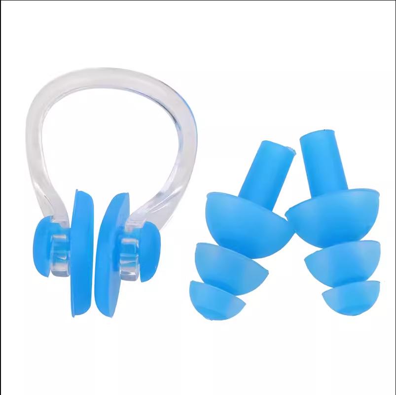 Diving Nose Clip & Earplug Set for Adults & Kids - Professional Silicone Waterproof Swimming Gear