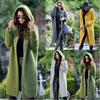 Cozy Plus Size Autumn And Winter Long Cardigan Hooded Sweater Womens Coat