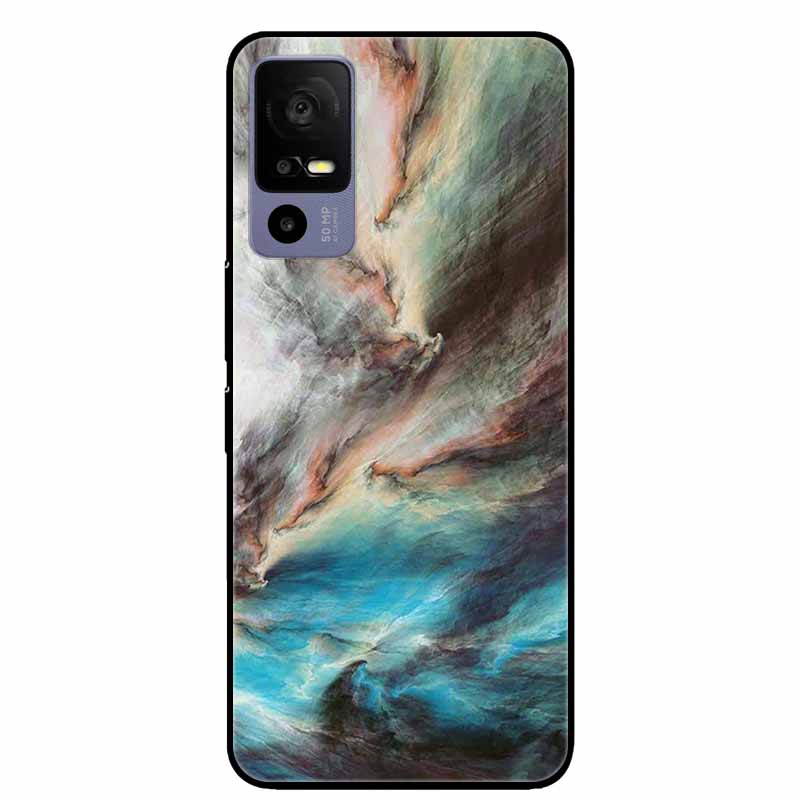For TCL 40 R 5G Case Fashion Marble Soft TPU Silicon Back Cover for TCL 40R T771K T771H Phone Cases Protect Funda Shells Paras