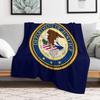 UNITED STATES DEPARTMENT OF JUSTICE DOJ SEAL Throw Blanket Machine Washable Soft Warm Blanket