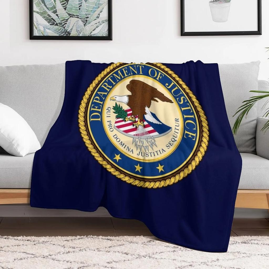 UNITED STATES DEPARTMENT OF JUSTICE DOJ SEAL Throw Blanket Machine Washable Soft Warm Blanket