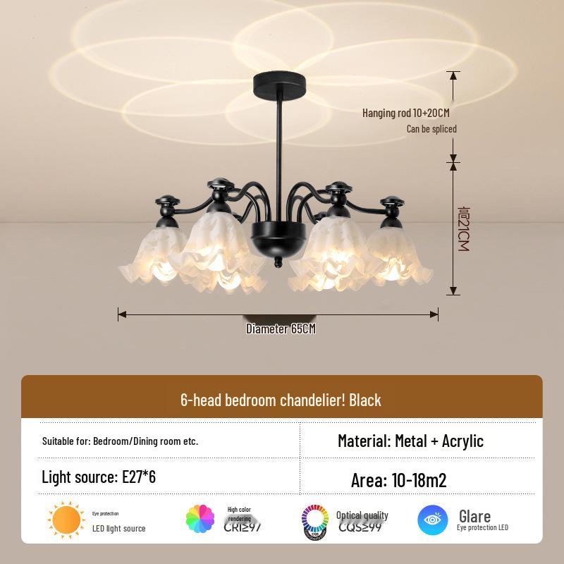 2026 Retro Mid-Century Chandelier: American Countryside Style for Living Room, Bedroom, Dining Room, or Hall