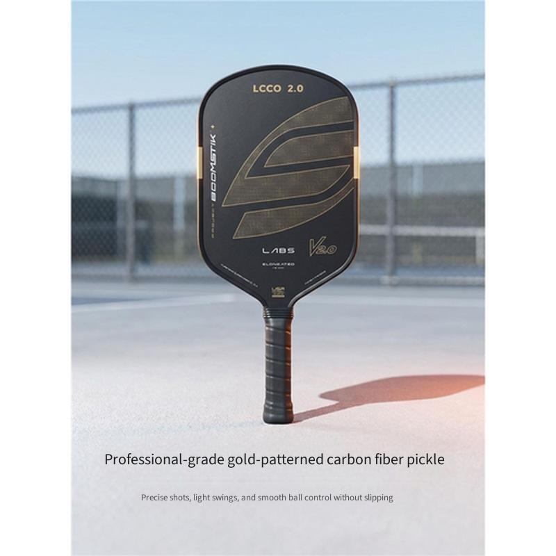Premium Black Gold Pickleball Paddle LCC0 2.0 Toray T700 Carbon Fiber EPP Core High Rebound Quiet Sports Racket for Indoor Outdoor Play