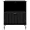 Nightstand with Drawers Black 49 x 36 x 61 cm Engineered Wood