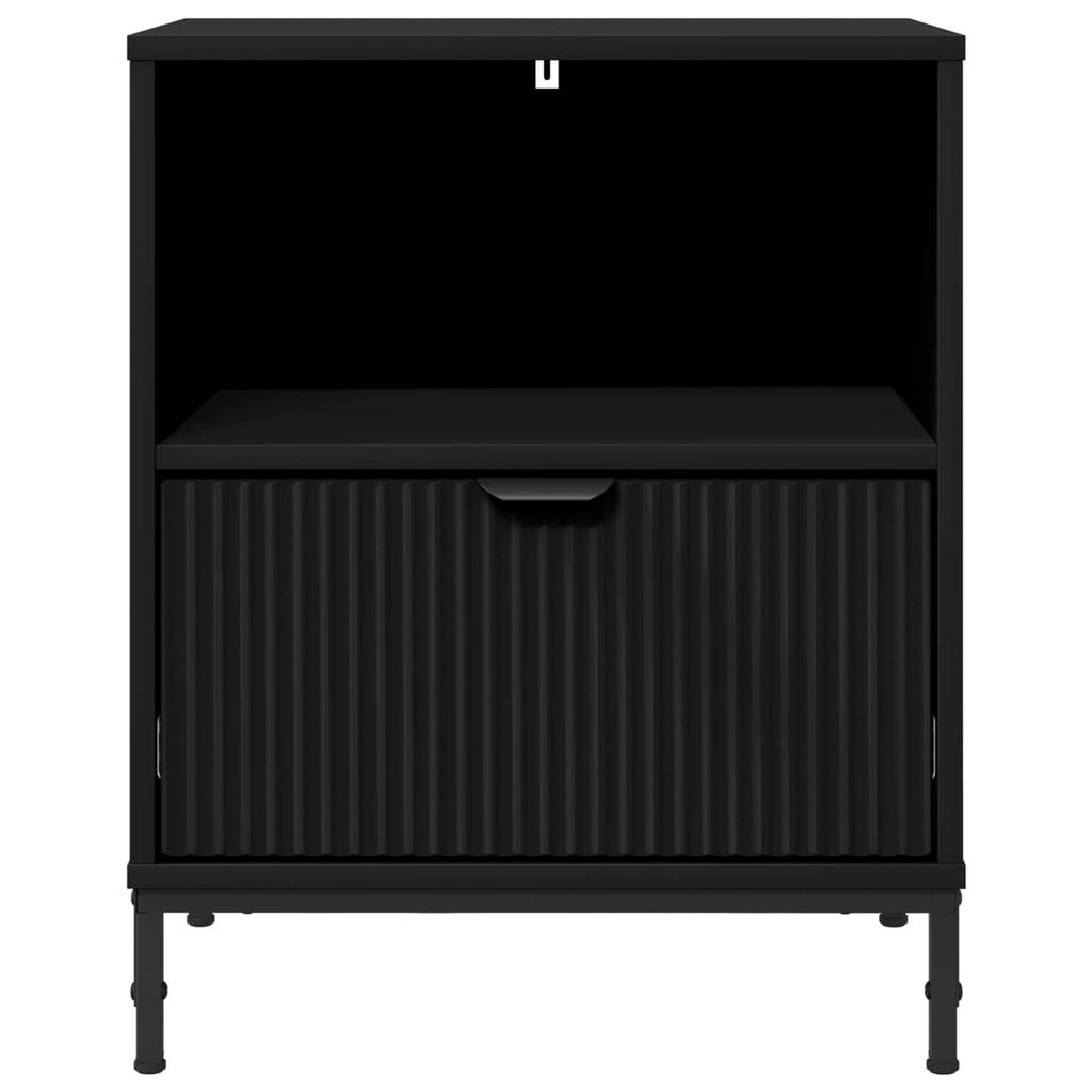 Nightstand with Drawers Black 49 x 36 x 61 cm Engineered Wood