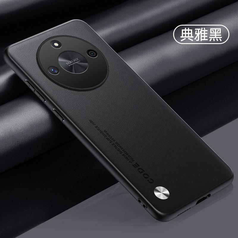 Applicable to Honor X11 mobile phone case Solid color plain leather X11Pro mobile phone case Business X11GT anti-drop male and female protective case