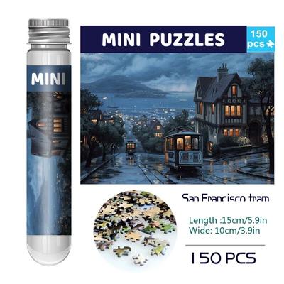 Quiet Town+Photo Frame 150 Mini Test Tube Puzzle World Famous Painting Series Travel Puzzle YC-M